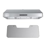 Pacific Trusteam Under Cabinet Ducted Range Hood 36" & Deflector Board - Powerful 900 CFM Kitchen Vent Hood - Stainless Steel, Ultra Quiet, Touch Control, LED Lights, Auto Cleaning SC8836BS