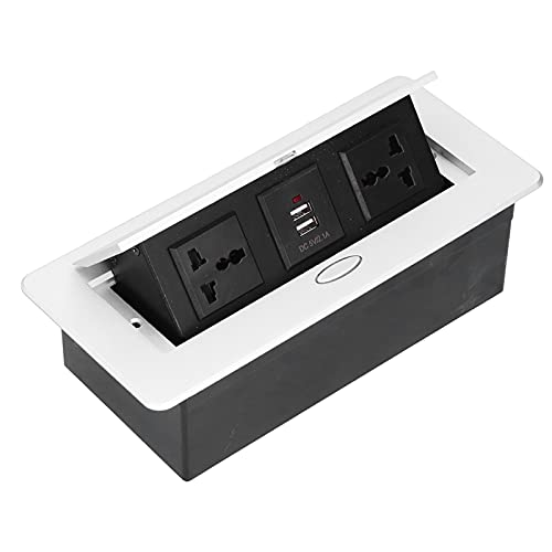 Prise de sol anti trébuchement escamotable pop-up 3 trous et USB pour maison