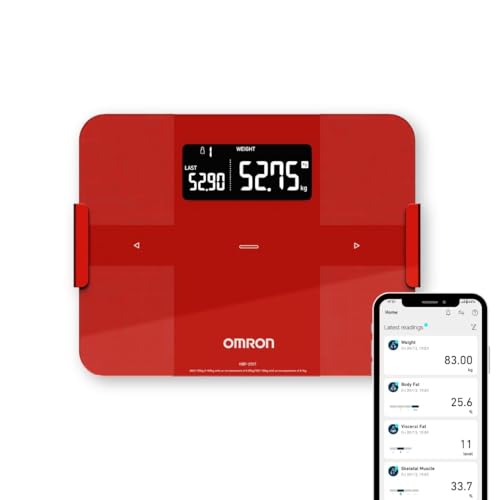 Image of Omron HBF 255T Bluetooth Enabled Digital Full Body Composition Monitor with 4 User & Guest Mode Feature to Monitor BMI, Vesceral Fat Level