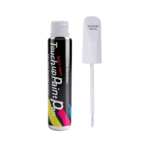 Image of Shadow Securitronics Car Scratch Remover Touch Up Paint Pen | 2 in 1 Automotive Repair Pen for Minor & Deep Scratches | Glossy Finish Car Paint Scratch Repair Tool for Car & Bike | White | 12 ml | 1X