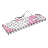 FIXOSHEE バックライト搭載キー有線キーボード サスペンションキーキャップ採用で快適なピング ビジネス オフィス スポーツ対応 防水設計で