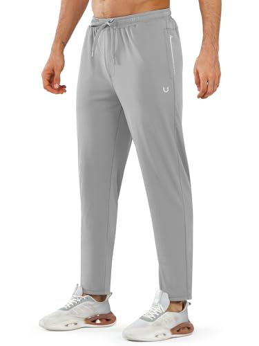 Image of NORTHYARD Men's Joggers Athletic Workout Track Pants Running Gym Training Sweatpants with Zipper Pockets Open Hem