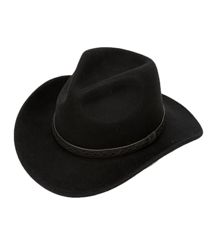 Home Prefer Classic Wool Fedora Hat with Leather Band Roll