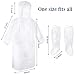 Mepase 200 Pack Disposable Rain Ponchos for Adults with Hood Raincoat Bulk and 100 Pairs Disposable Waterproof Shoe Covers for Men Women Camping Outdoor Emergency, Clear