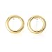 Laonato Gold Plated Brass Open Circle Earrings