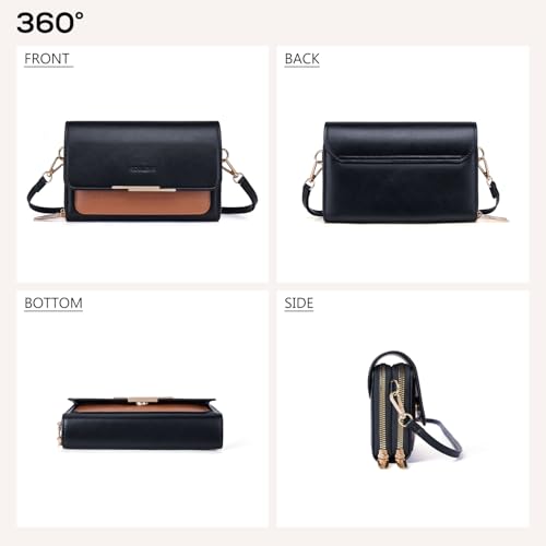 Image of Roulens Small Crossbody Bag for Women,Cell Phone Purse Women's Shoulder Handbags Wallet Purse with Credit Card Slots
