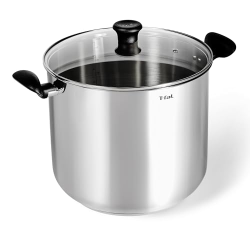 Image of T-fal Specialty Stainless Steel 16-Quart Stock Pot with Lid, Induction Compatible, Soup Pasta Pot, Dishwasher-Safe, Oven Safe Up To 350, Silver