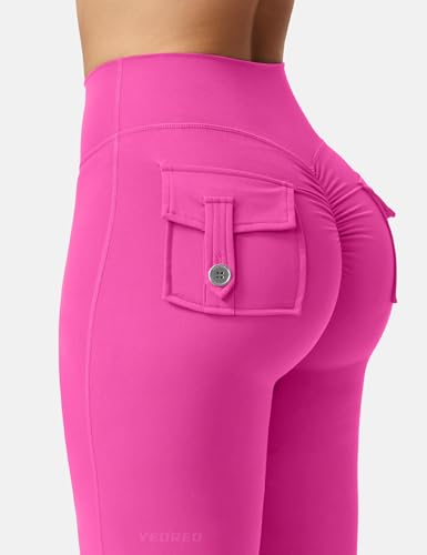 YEOREO CoreFlex Flare Leggings with Pockets for Women Scrunch Workout Leggings Butt Lifting Gym Yoga Pants の商品画像 4