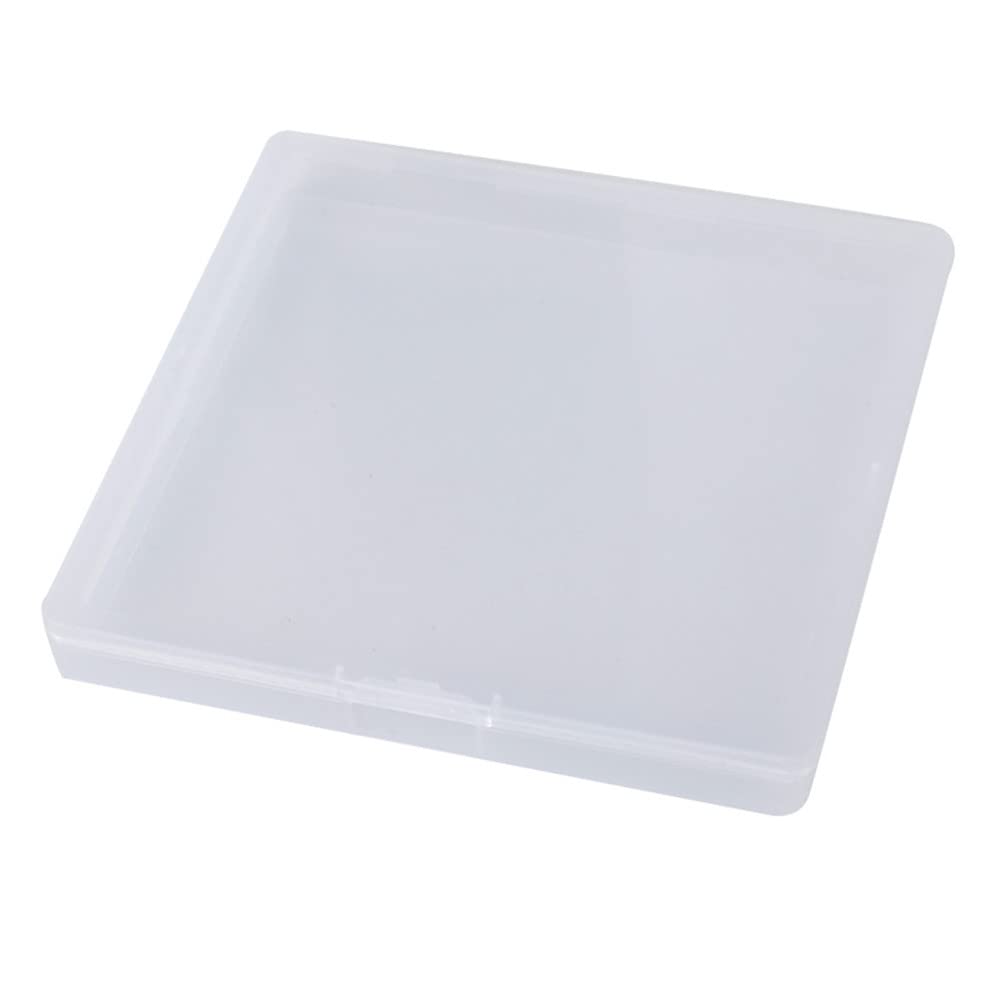 5 8x5 8x0 7inches Square Transparent Plastic Storage Box w Hinged Lid Classified Storage to Keep The House