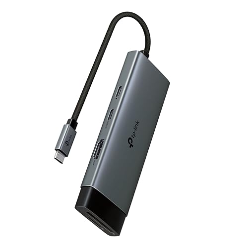 Image of TP-Link UH7020C 7-in-1 USB Type-C Hub|Multiport USB-C Adapter Dongle Docking Station|4K@60HZ HDMI|USB C 3.0 Port|2 USB A 3.0 Ports|100W Power Delivery and SD /microSD Cards Reader|Plug and Play