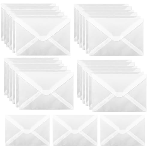 60 sobres transparentes DIN B6, 12,5 × 18,5 cm, sobres cuadrados para boda, sobres transparentes DIN B6 para invitaciones, bodas, cumpleaños, tarjetas de felicitación