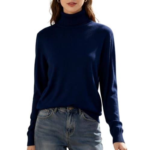 Image of SANGTREE Women's Turtleneck Sweaters Long Sleeve Pullover Tops | Breathable and Lightweitht Fall Winter Fashion Outfit.Perfect for Daily,Office,Vacations,Holiday,Family Gatherings Etc.