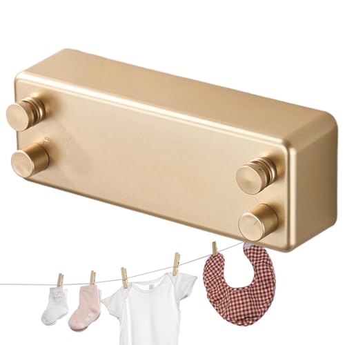 Tendedero retráctil doble, tendedero doble retráctil, tendedero resistente para trajes de baño, toallas, camisas, edredones y calcetines