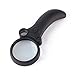 Commodité Pratique Loupe Avec Éclairage Lampe,bijoutier,lecture,enfant Lumière, 2.5x / 25x / 55x 3 Lentilles Maginfier Avec UV For Lecture Et Vérification De Billets De Banque Bijoux, Pièces De Monnai