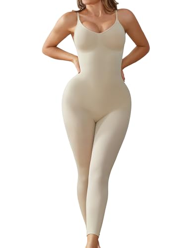 Full Body Shapewear for Women Tummy Control Bodysuit Waist Trainer Full Body Shaper Butt Lifting Capri Leggings