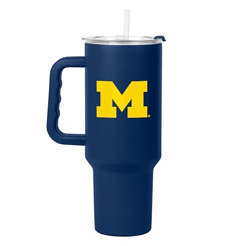 FANMATS NCAA Michigan Wolverines Stainless Steel 40 oz Handle Tumbler 40 Fluid Ounces | Team Color | Straw & Lid Included