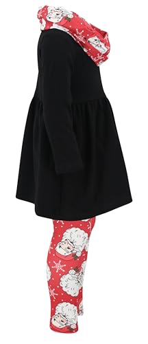 Image of Unique Baby Girls Kids Toddler 3pc Outfit Set Long Sleeve Cotton Blend Tunic Top Leggings and Scarf