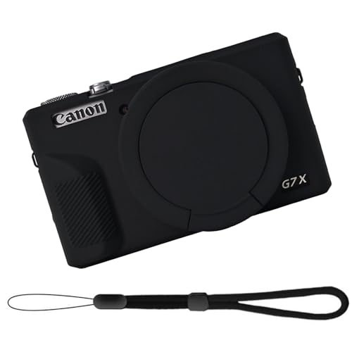 Funda de silicona para cámara Canon G7X Mark III negra