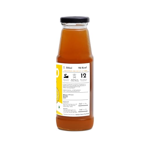 Image of FOMO Lemon Iced Tea 300 ml Pack of 8 | Ready-To-Drink | Zero Refined Sugar | Sweetened with Desi Khand | Freshly Brewed with Real Assam Black Tea | No Preservatives | As Seen on Shark Tank India