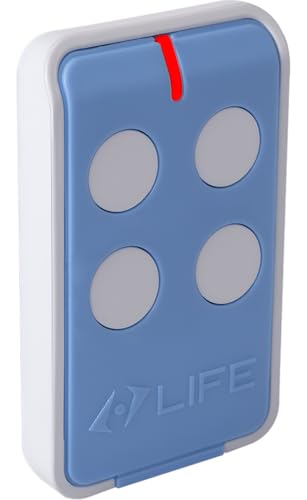 LIFE MAXI 4 Mando a distancia – Mando a distancia de 4 canales | 433,92 MHz Control inalámbrico | Cifrado Rolling Code | Alcance de hasta 200 m | Duradero con batería de 12 V | Diseño moderno y