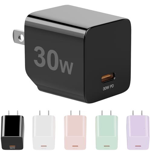 2024 Version USB C GaN Super Fast Charger Block 30W (Nano3),Wall Charger Power Adapter with Foldable Plug,Charging Box Brick,Cube for iPhone16 15 14 13 12 11Pro Max XR XS X,iPad,Galaxy(Black)