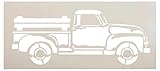 Old Red Truck Stencil with Wood Bed Rails by StudioR12 | Rustic Farmhouse Country Living Farm Life...