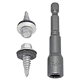 Lot de 20 de 6,3 mm x 22 mm Tek Coutures lambris à vis et gratuit 5/40,6 cm Tek Bits