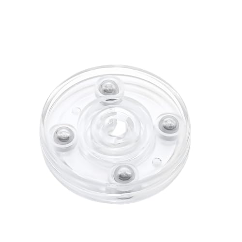 2.5"/6.3cm Small Lazy Susan Turntable Acrylic Ball Bearing Rotating Tray, Clear Acrylic Turntable Organizer, Mini Rotating Organizer Swivel Plate for Kitchen Spice Rack Table Cake Pantry & DIY Figure