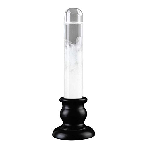 Haoduo Storm Glass Weather Predictor - Retro Candlestick Crystal Weather Forecaster Weather Station - Weather Predicting Storm Glass Bottle - Decorative Barometer for Birthday, Clear