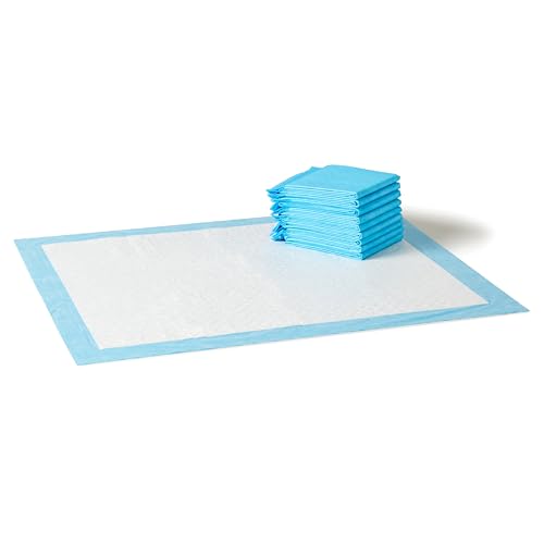 Image of Amazon Basics Puppy Pads, Heavy Duty with 5-Layer Leak-Proof Design, Quick-Dry Surface, Built-In Attractant Potty Pads for Dogs, X-Large, 34 x 28 in., 10-Count