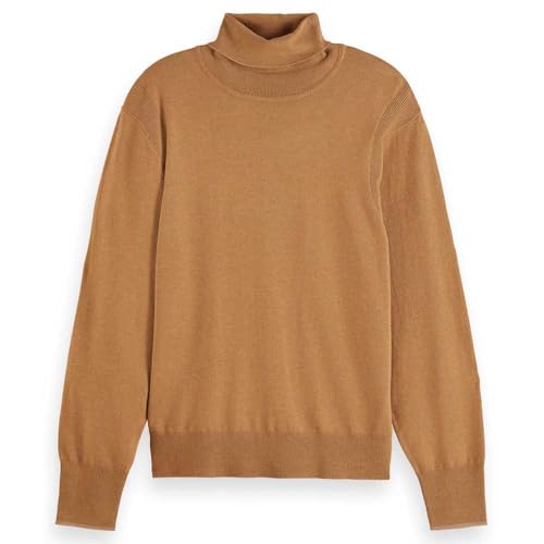 Scotch & Soda Relaxed-Fit Roll Neck Pullover, Suéter Mujer, Tobacco Melange, M