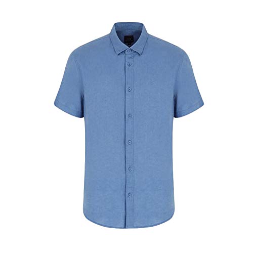  ARMANI EXCHANGE Camicia Uomo Mezza Manica Azzurra 3HZC58ZNCFZ-1515