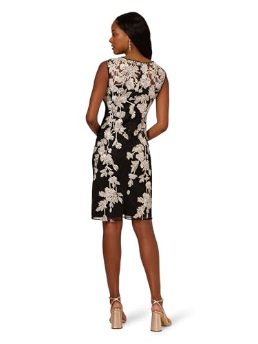 Adrianna Papell Women's Border Embroidery Sheath Dress2
