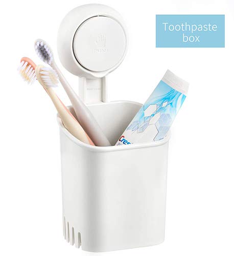 Budget & Good Suction Cup Toothbrush Holder- Strong Suction Wall Hanging Mounted- Bathroom