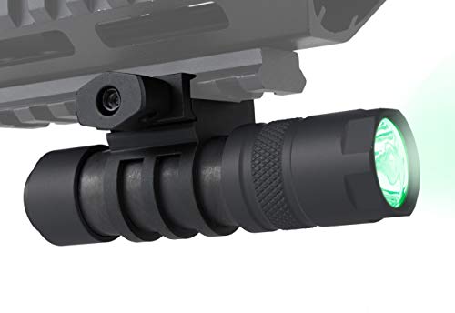 Monstrum 90 Lumens Hunting Green Light LED Flashlight with Rail Mount and Detachable