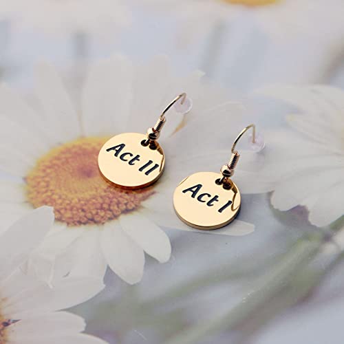 KTAP Theatre Dangle Earrings Director Actor Jewelry Act I Act II Earrings Gift for Theater Lovers3