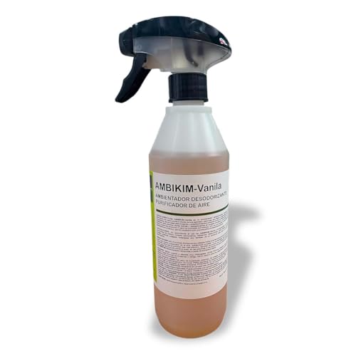 Ambientador Desodorizante AMBIKIM-MIX – Purificador de Aire, 500 ml, Elimina Malos Olores en Hogares y Locales Públicos, No Tóxico, Aroma Fresco y Persistente (VANILA)