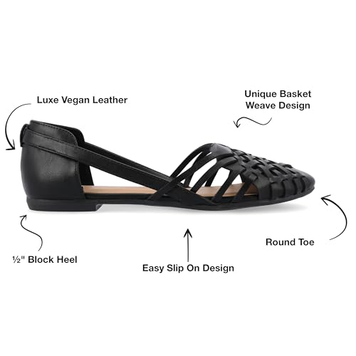 Journee Collection Women's Ekko Woven Huarache Flats2