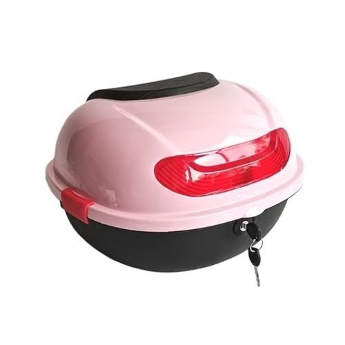 RVIFY Caja de Cola Motocicleta Baúl Trasero para Motocicleta, de Gran Capacidad, con Cerradura Superior y Respaldo Suave. Baúl de Moto(A)