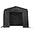 8x8x8 FT Storage Shed Tent, Heavy Duty Waterproof Carport with Roll-up Zipper Door, Portable Garages Storage Shelter for Motorcycles, Bikes and Outdoor Tools, Black