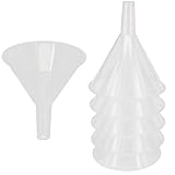 YXQ 12Pcs Plastic Filter Funnel 60mm Dia Clear Funnels with Spout for Science Lab Water Bottle Filling Liquid...