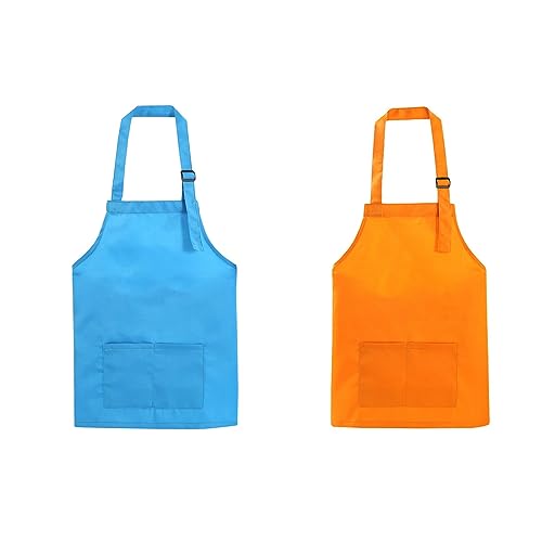 2 Stück Kinder Schürze Verstellbare Koch- und Malschürze für Jungen und...