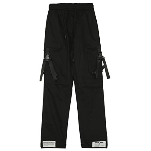 Sixth June Ltd Strap Pants Pantalones Informales, Noir, Medium para Hombre
