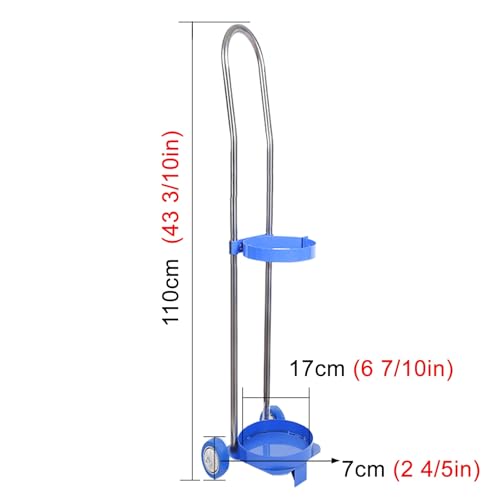 Diable monocylindre 110cm robuste pour transport sécurisé de bouteille d'oxygène médicale - 3