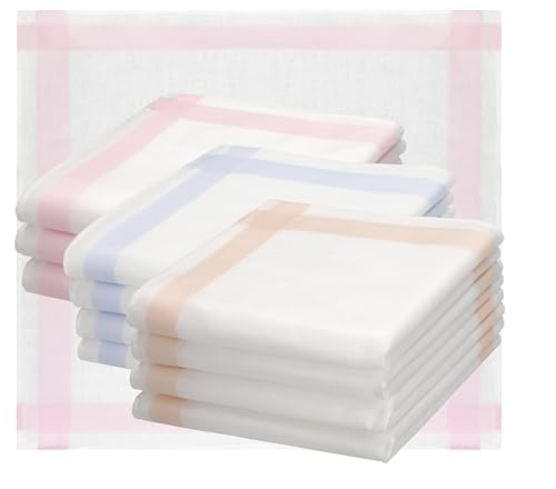 Betz 12er Damen Stoff Taschentücher Set Selma Größe ca. 28x28 cm 100% Baumwolle Farbe Dessin 7 Selma