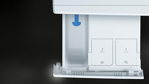 Siemens WG44G2F41, iQ500, Waschmaschine 9 kg, 1400 UpM, automatische Fleckenentfernung, weniger Bügeln mit smartFinish, varioSpeed für schnelles Waschen, i-Dos, Nachlegefunktion, aquaStop, Weiß