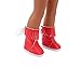 Aeromdale - Scarpe da bambola con nappe, per bambole BJD da 32 a 34 cm, colore: Rosso