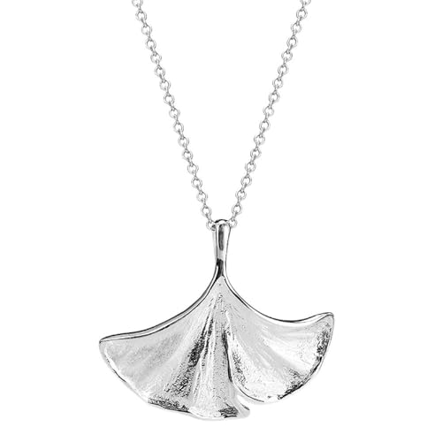Pendentif feuille de ginkgo femme collier cadeau idéal anniversaire