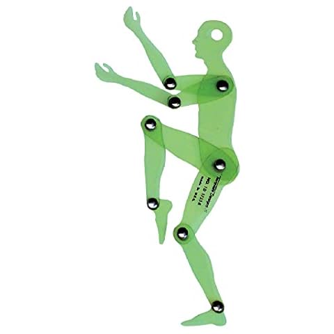 Jack Richeson Human Figure Positioning Template, 6-3/4 in, Green Cover