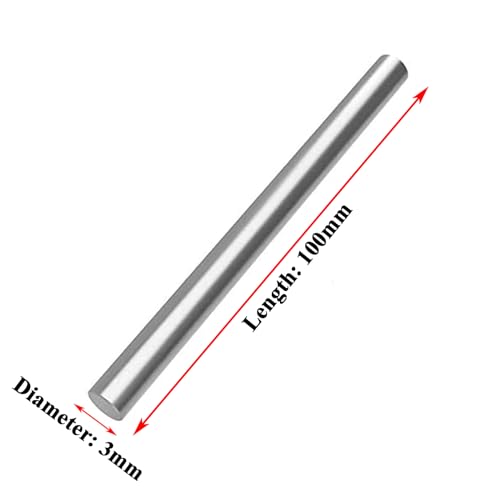 WSYCWG Diameter 3mm, Pure Nickel Bar 99.9% Nickel Rods Length 100Mm Diameter 2-5Mm Suitable for Scientific Experiment